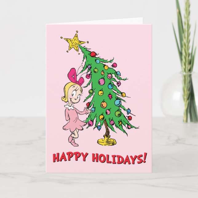 Cartes Pour Fêtes Annuelles Grinch | J'ai été Cindy-Lou Qui Bien (Devant)