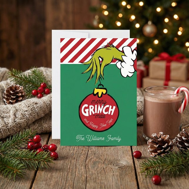 Cartes Pour Fêtes Annuelles Grinch | Personalized Ornament (Créateur téléchargé)