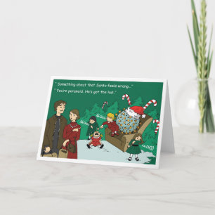 Cartes Pour Fêtes Annuelles Grippe Père Noël