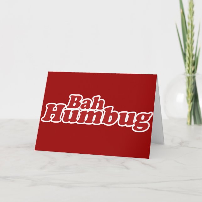 Cartes Pour Fêtes Annuelles Grippe-sou fumiste de Noël de Bah (Devant)