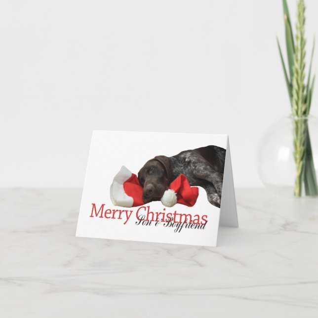 Cartes Pour Fêtes Annuelles Grizzly brillant Fils et copain Joyeux Noël (Devant)