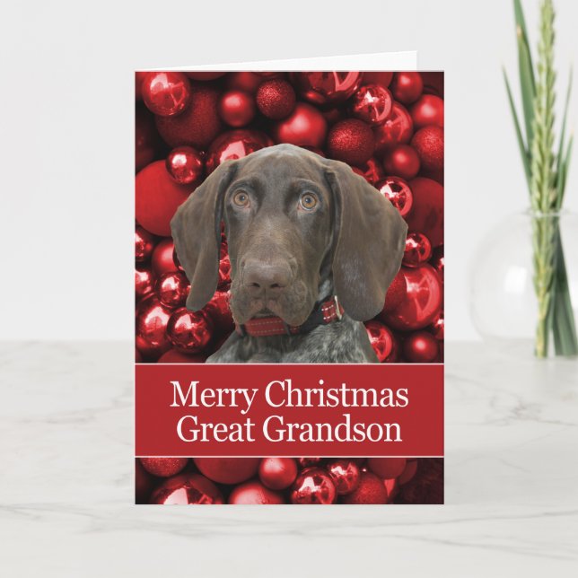 Cartes Pour Fêtes Annuelles Grizzly brillant Grand Grand-fils Joyeux Noël (Devant)