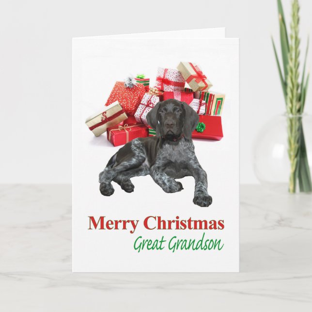 Cartes Pour Fêtes Annuelles Grizzly brillant Grand Grand-fils Joyeux Noël (Devant)