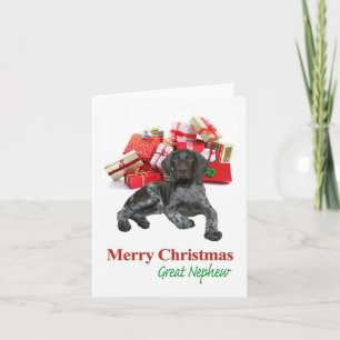Cartes Pour Fêtes Annuelles Grizzly brillant Grand neveu Joyeux Noël