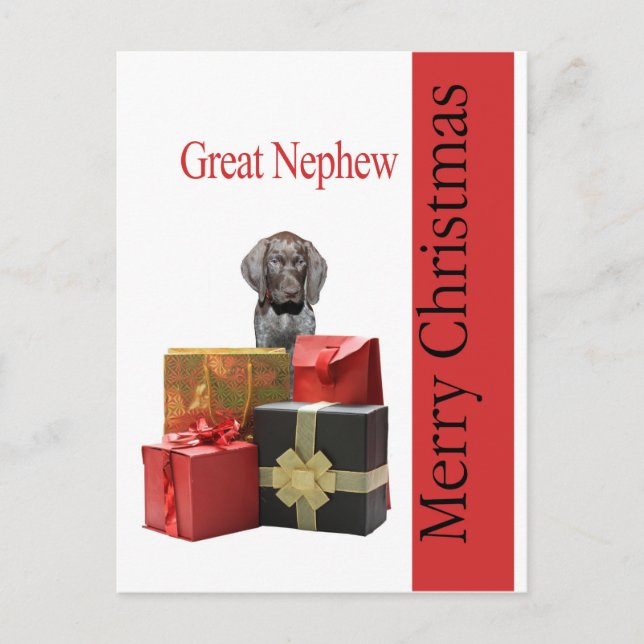 Cartes Pour Fêtes Annuelles Grizzly brillant Grand neveu Joyeux Noël (Devant)