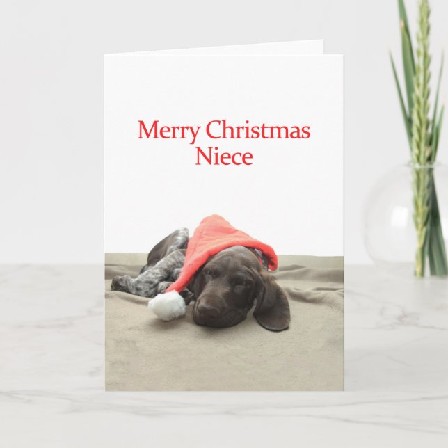 Cartes Pour Fêtes Annuelles Grizzly brillant niece Joyeux Noël (Devant)