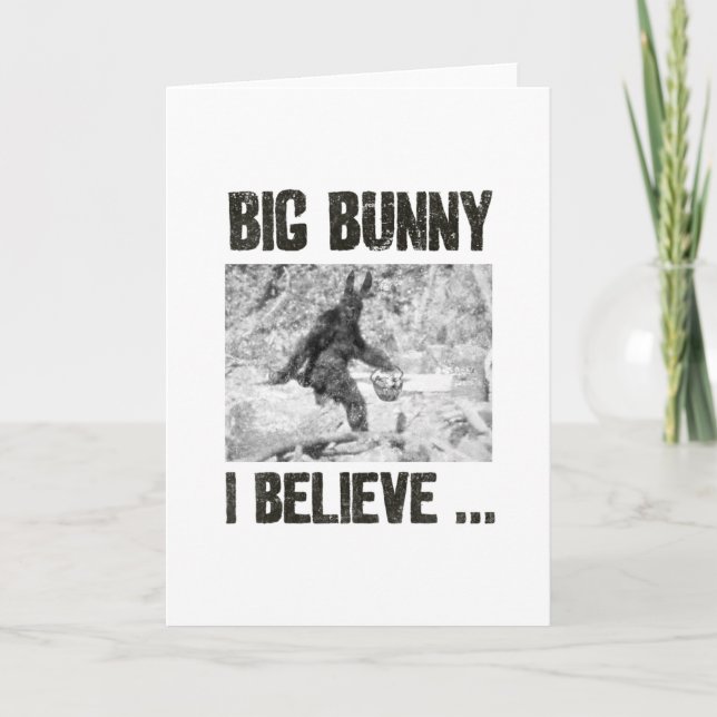 Cartes Pour Fêtes Annuelles Gros Lapin (Devant)