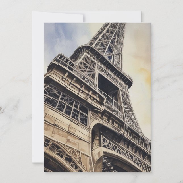 Cartes Pour Fêtes Annuelles Gros plan Tour Eiffel Paris Love City Travel (Devant)