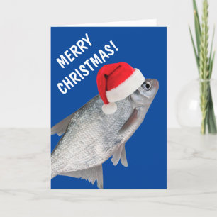 Cartes Pour Fêtes Annuelles Gros poisson Noël drôle