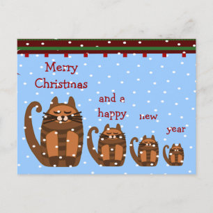 Cartes Pour Fêtes Annuelles grosse graisse de chat rufus xmas neige