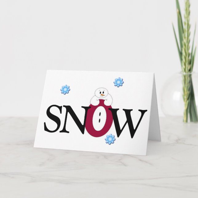 Cartes Pour Fêtes Annuelles Grosse Neige (Devant)