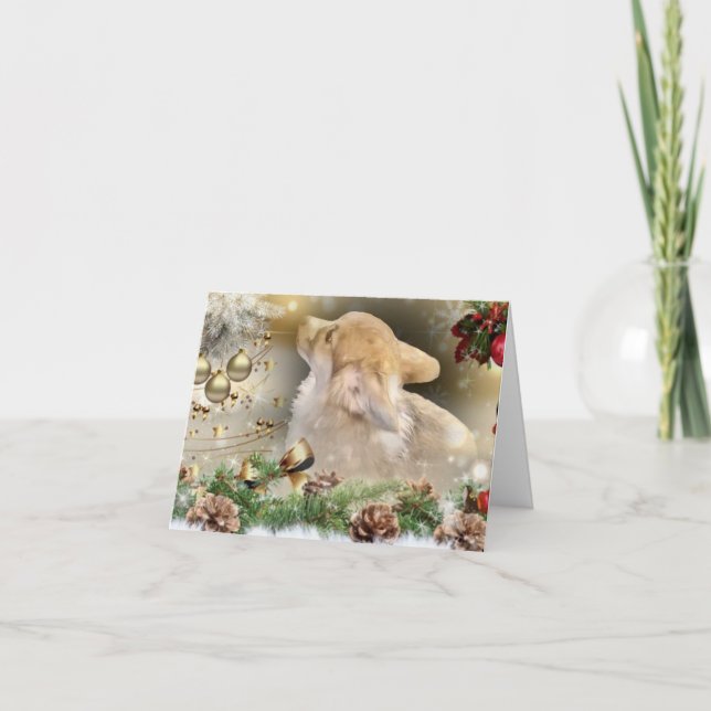 Cartes Pour Fêtes Annuelles Grotte de Corgi Welsh (Devant)