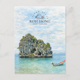 Cartes Pour Fêtes Annuelles Groupe d'îles Koh Hong Krabi Thaïlande Océan