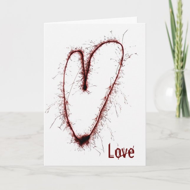 Cartes Pour Fêtes Annuelles Grunge Love Heart Card (Devant)