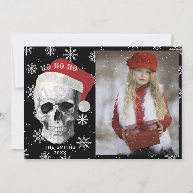Cartes Pour Fêtes Annuelles Grunge Skull Santa Photo (Devant)