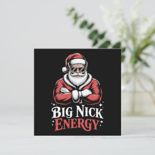 Cartes Pour Fêtes Annuelles Grunt Style Grande Énergie Nick Drôle de Père Noël
