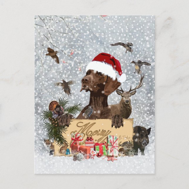 Cartes Pour Fêtes Annuelles Gsp, Noël de chien (Devant)