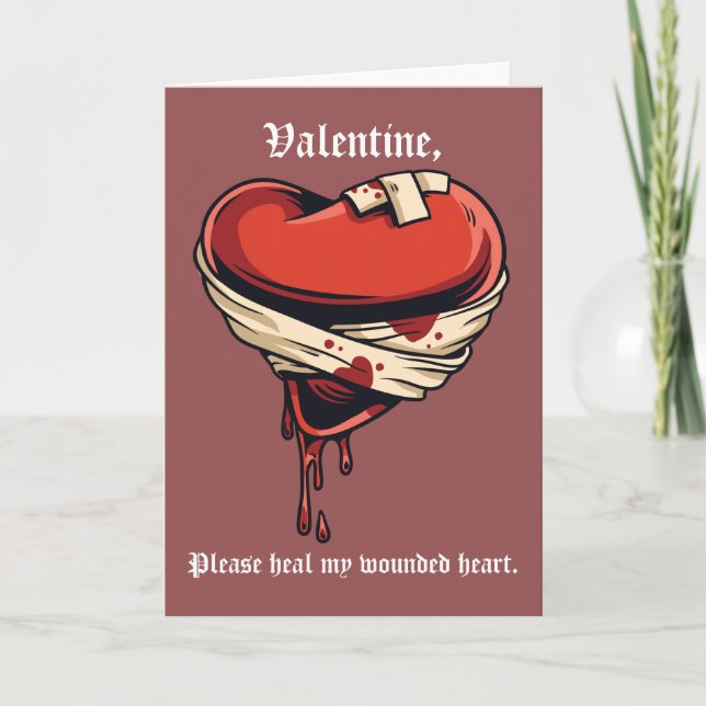 Cartes Pour Fêtes Annuelles Guérir mon coeur blessé Saint Valentin (Devant)