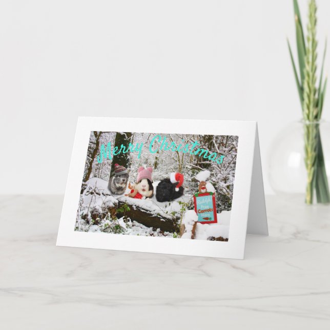 Cartes Pour Fêtes Annuelles Guinée Pig Christmas Wonderland (Devant)