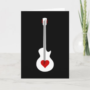 Cartes Pour Fêtes Annuelles Guitare cardiaque