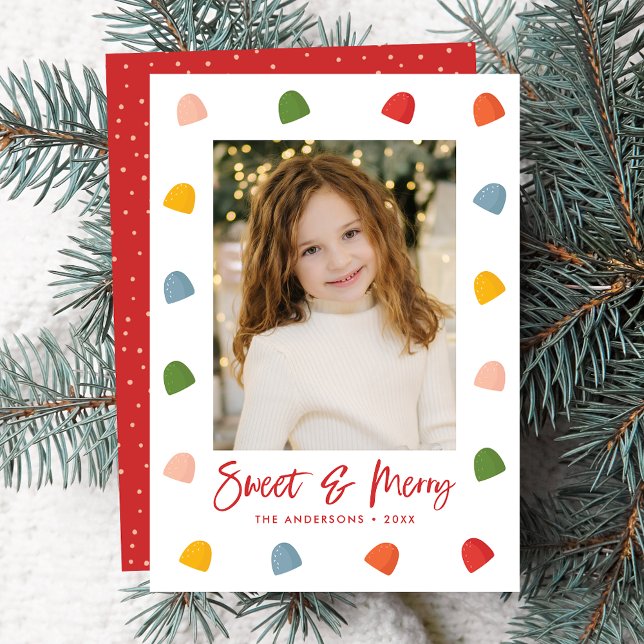 Cartes Pour Fêtes Annuelles Gumdrops doux et merry Photo (Créateur téléchargé)