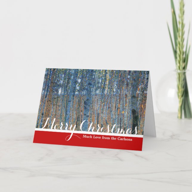 Cartes Pour Fêtes Annuelles Gustav Klimt Beech (Devant)