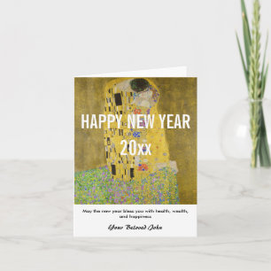 Cartes Pour Fêtes Annuelles Gustav Klimt - Bonne année avec le baiser
