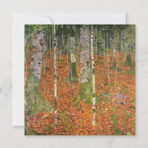 Cartes Pour Fêtes Annuelles Gustav Klimt - Ferme Avec Birch Trees