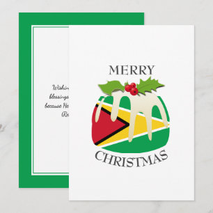 Cartes Pour Fêtes Annuelles GUYANA FLAG Pudding de Noël Festif