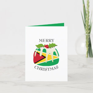 Cartes Pour Fêtes Annuelles GUYANA FLAG   Pudding de Noël   Festive