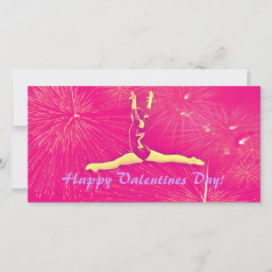 Cartes Pour Fêtes Annuelles Gymnaste Valentines Day Photocard