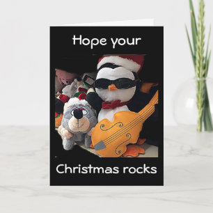 CARTES POUR FÊTES ANNUELLES H0PE Y0UR CHRITMAS "R0CKS"