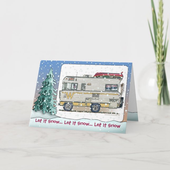 Cartes Pour Fêtes Annuelles Habillement du campeur rv de Winnebago (Devant)