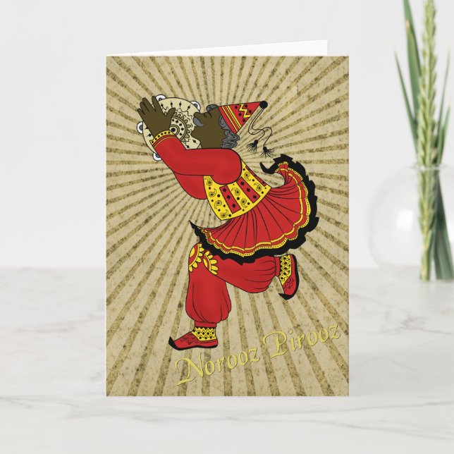 Cartes Pour Fêtes Annuelles Hajji Piruz Rayons Solaires Nouvel An Persan (Devant)