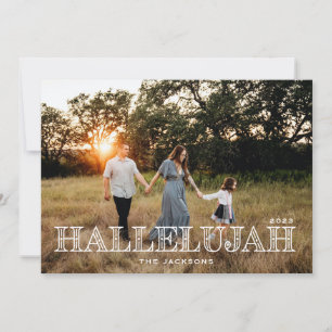Cartes Pour Fêtes Annuelles Hallelujah Noël religieux