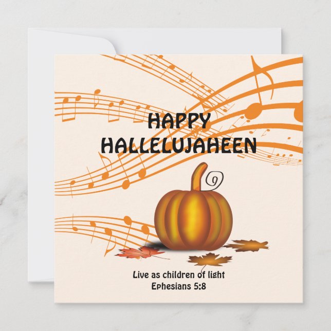 Cartes Pour Fêtes Annuelles HALLELUJAHEEN | Christian | Halloween (Devant)