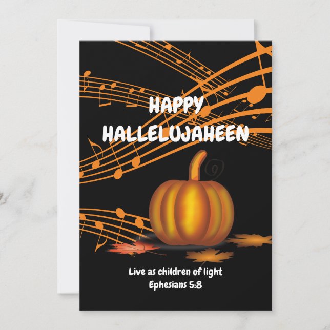 Cartes Pour Fêtes Annuelles HALLELUJAHEEN | Christian | Halloween (Devant)