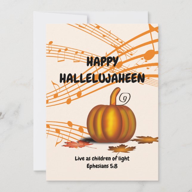Cartes Pour Fêtes Annuelles HALLELUJAHEEN | Christian | Halloween (Devant)