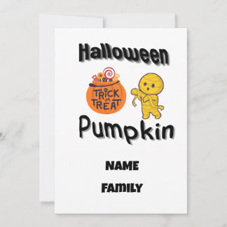 Cartes Pour Fêtes Annuelles Halloween cadeaux de famille nom personnalisé