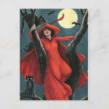 Halloween Chat rouge et Chat noir Vintage