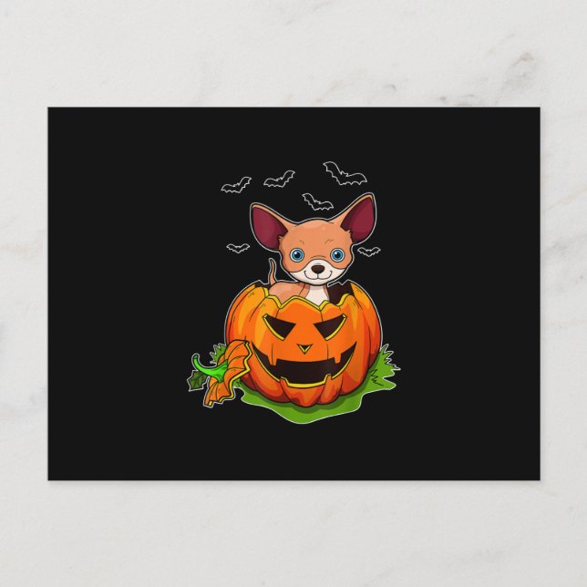 Cartes Pour Fêtes Annuelles Halloween Chihuahua Amoureux des chiens Grunge Jac (Devant)