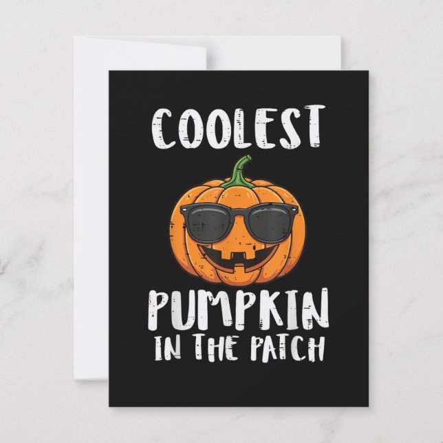 Cartes Pour Fêtes Annuelles Halloween Coolest Pumpkin Patch Costume Men Boys K (Devant)