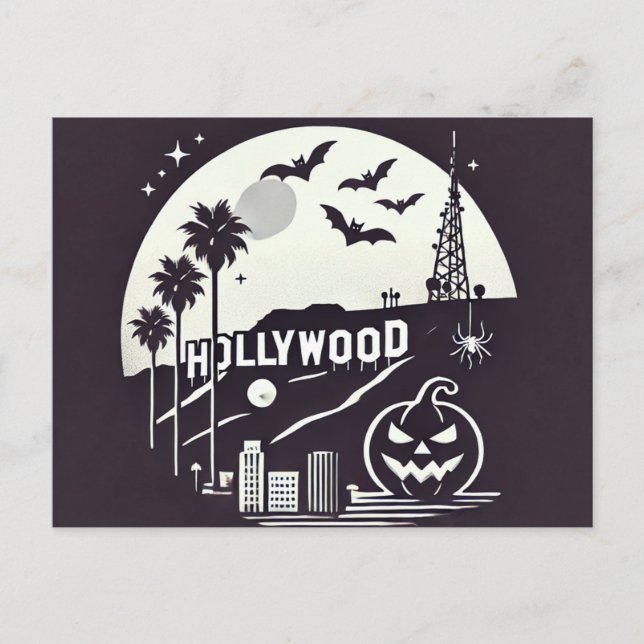 Cartes Pour Fêtes Annuelles Halloween de Los Angeles éffrayant (Devant)