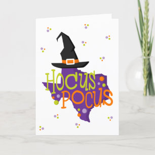 Cartes Pour Fêtes Annuelles Halloween du Texas Hocus Pocus