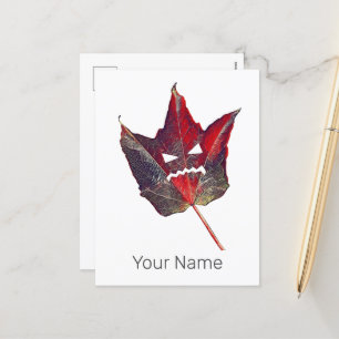 Cartes Pour Fêtes Annuelles Halloween Feuilles de feuillage d'automne automne