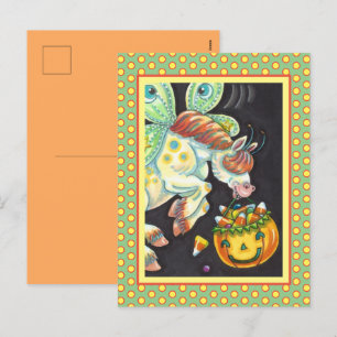 CARTES POUR FÊTES ANNUELLES HALLOWEEN FLYING HORSE CANDY CORN