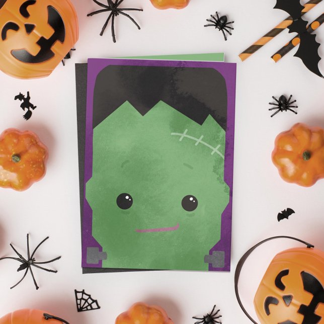 Cartes Pour Fêtes Annuelles Halloween monstre de Frankenstein (Créateur téléchargé)