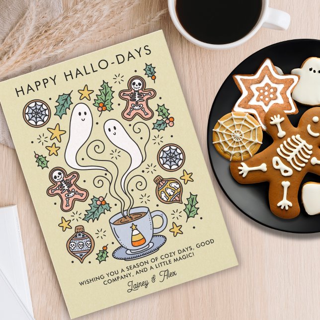 Cartes Pour Fêtes Annuelles Halloween Noël Mignon Cosy Étrange (Créateur téléchargé)