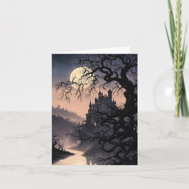 Cartes Pour Fêtes Annuelles Halloween royale hantée (Devant)