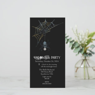 Cartes Pour Fêtes Annuelles Halloween Spider et Webs Party
